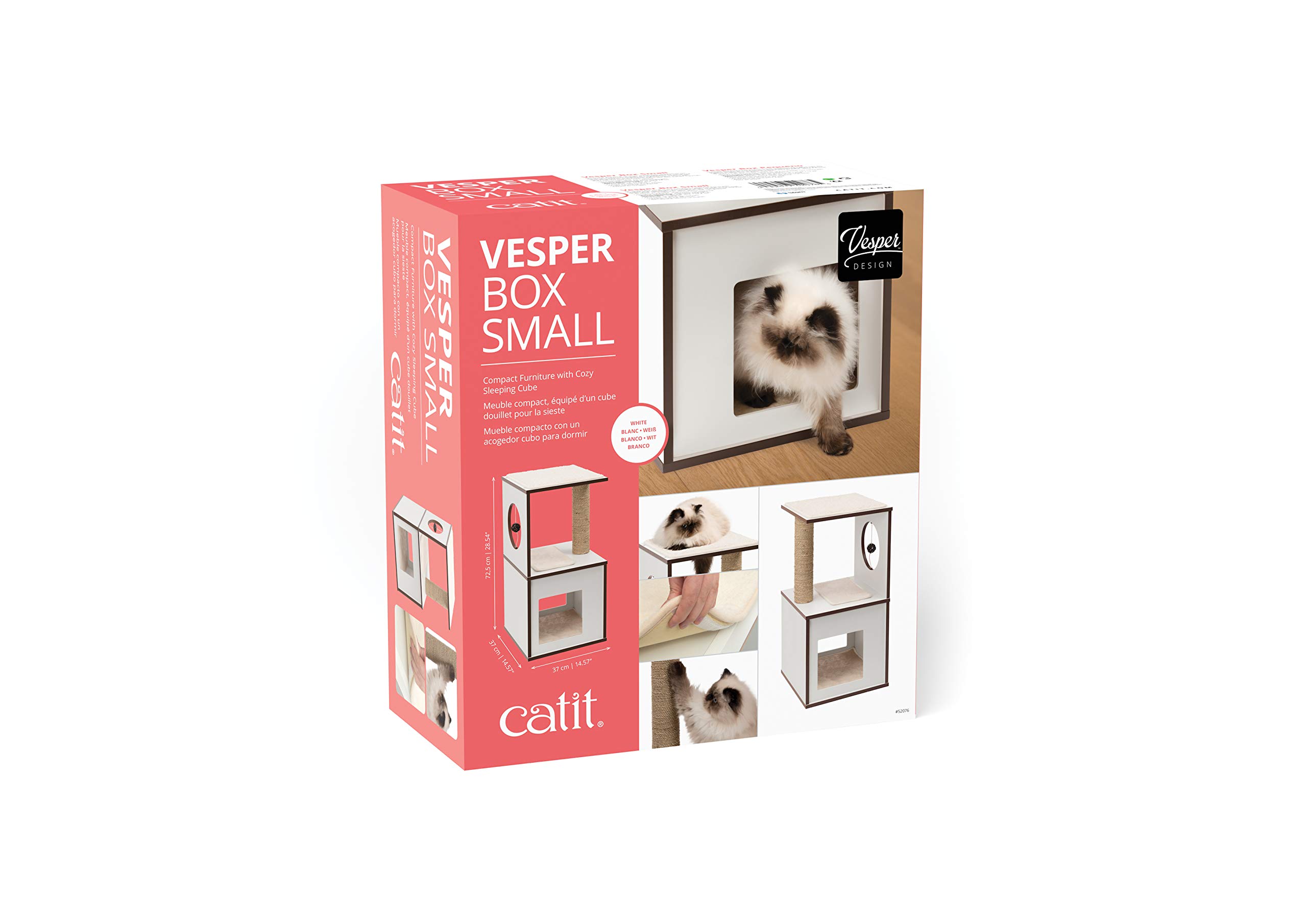 catit-vesper-tabouret-blanc-taille-s-arbre-chat-cube-avec-griffoir image 6