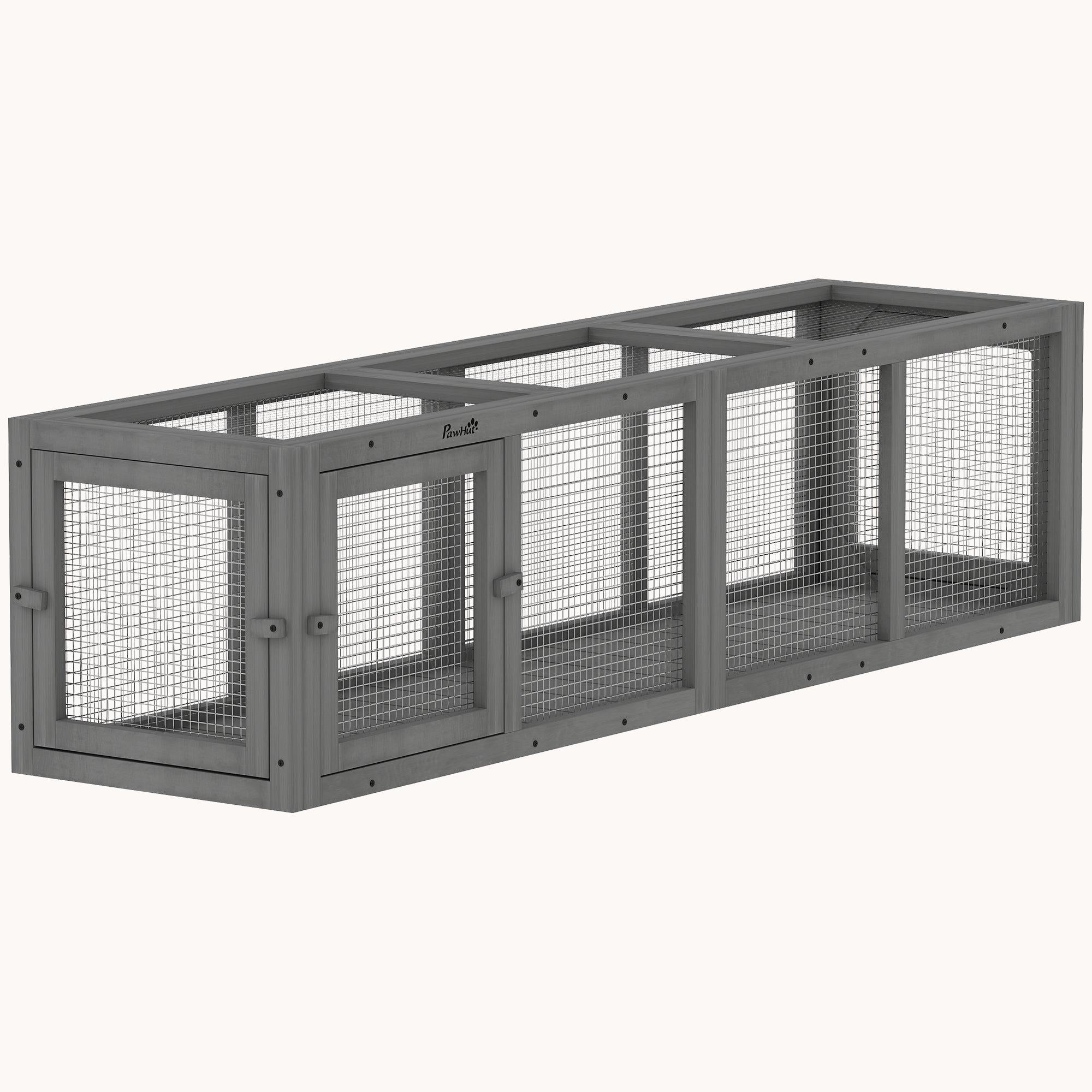 pawhut-tunnel-ext-rieur-modulaire-pour-chat-150-cm-enclos-de-jeu image 2