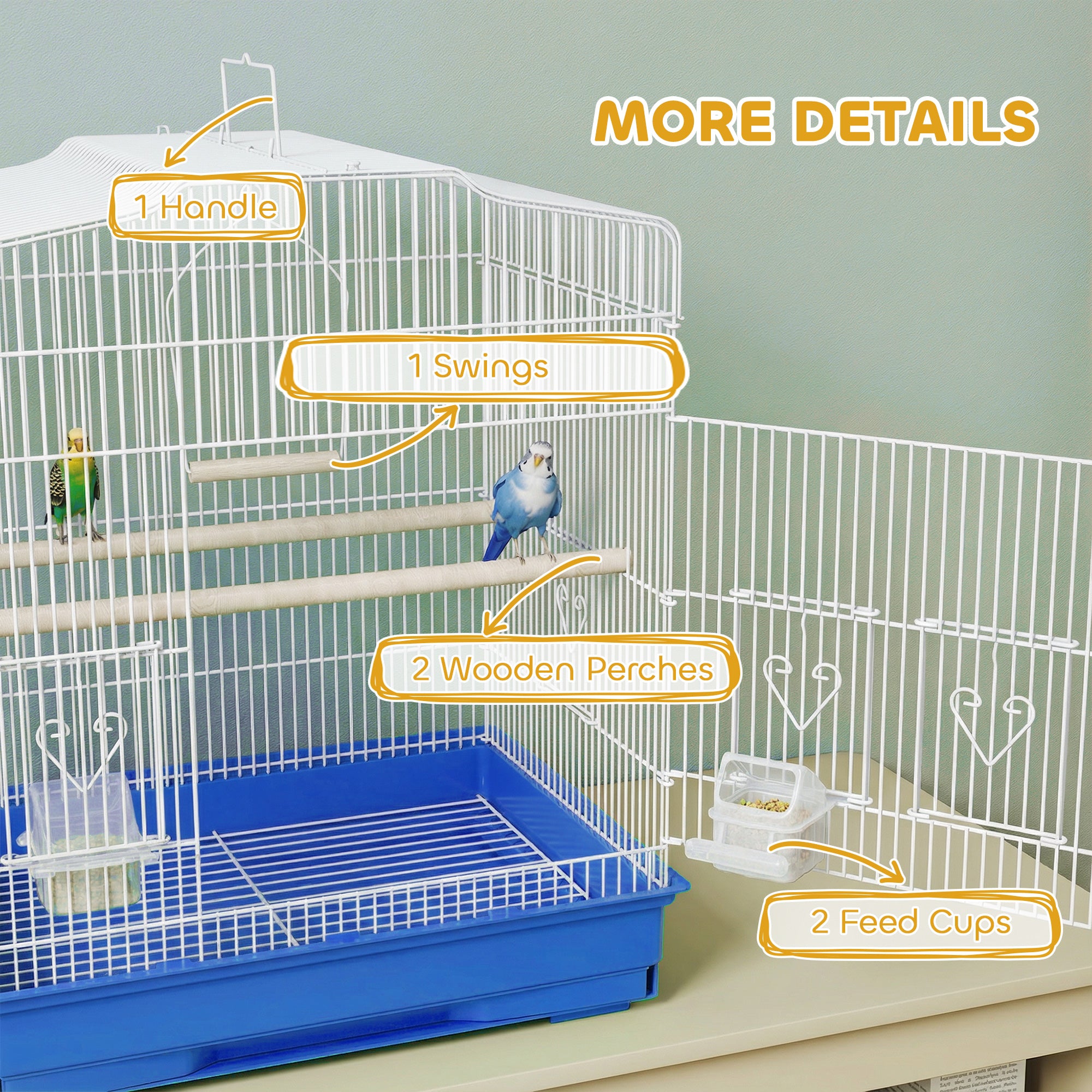 pawhut-cage-oiseaux-23-pour-pinsons-canaris-et-perruches-avec-perchoirs-bleue image 8