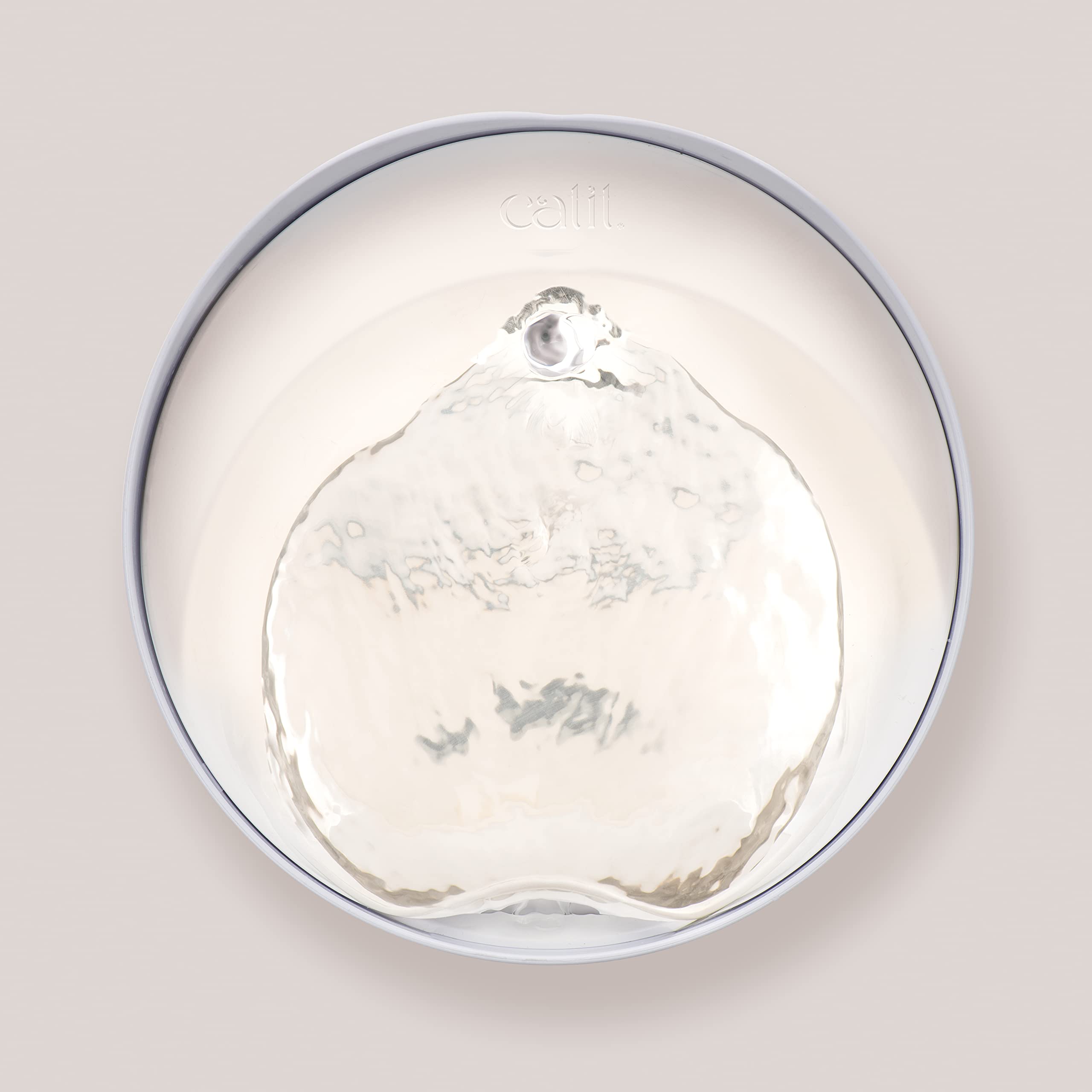 catit-pixi-fontaine-eau-en-acier-inoxydable-pour-chat-2-5-l-blanc image 6