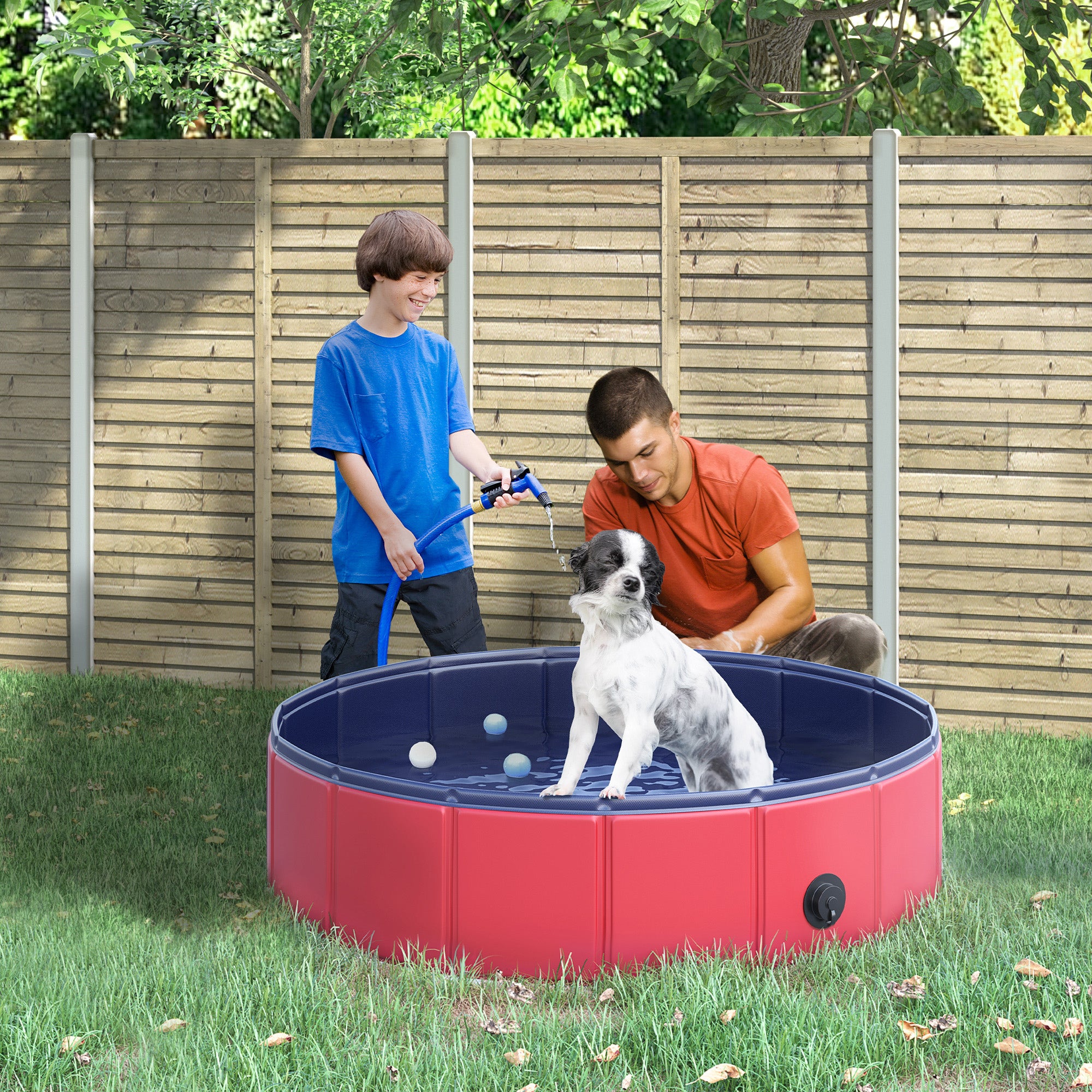 pawhut-piscine-pour-chien-pliable-80-x-20-cm-avec-support-bois-et-fond-antid-rap image 3