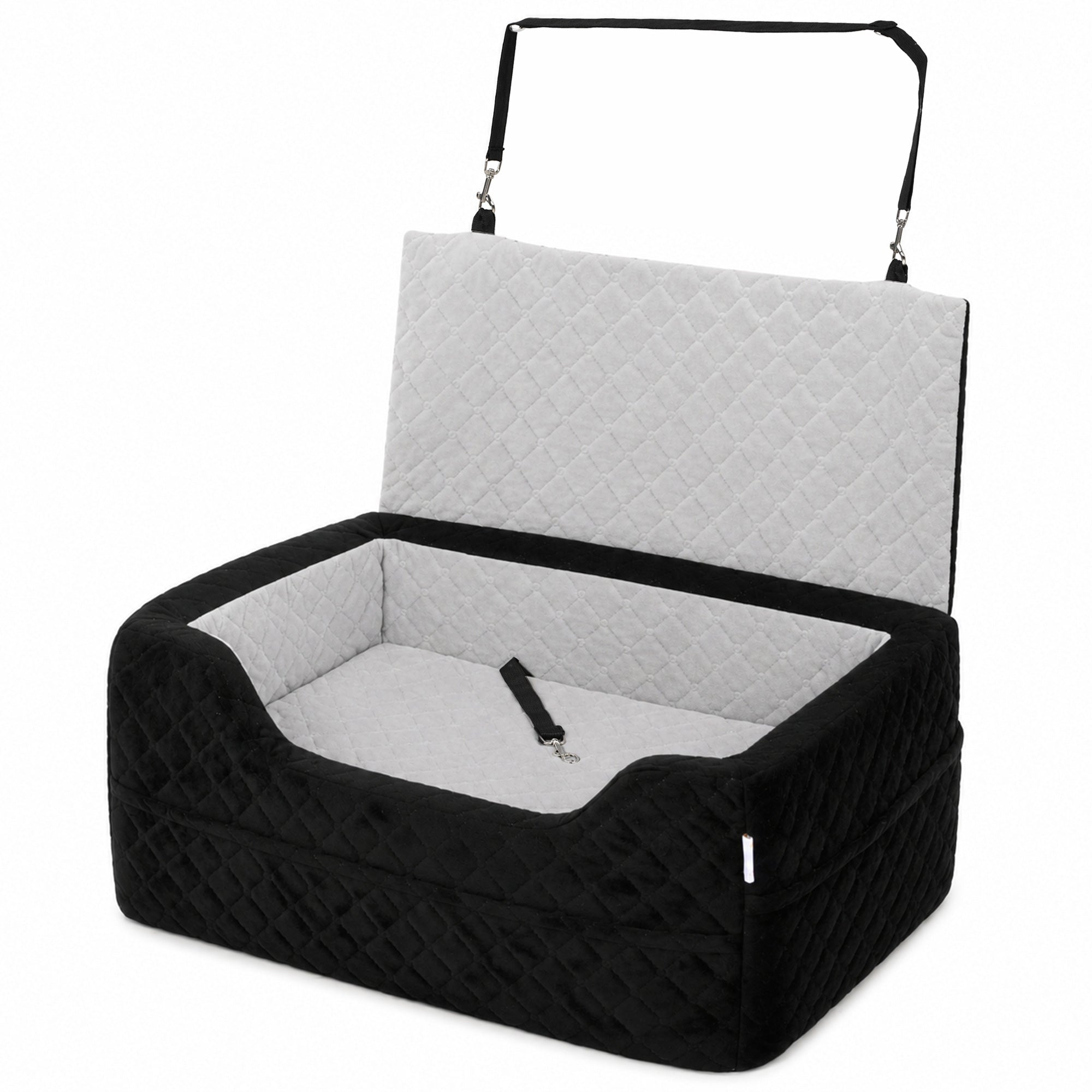 pawhut-si-ge-auto-rehausseur-pour-chien-petit-chien-moins-de-10kg-lit-de-voyage- image 2