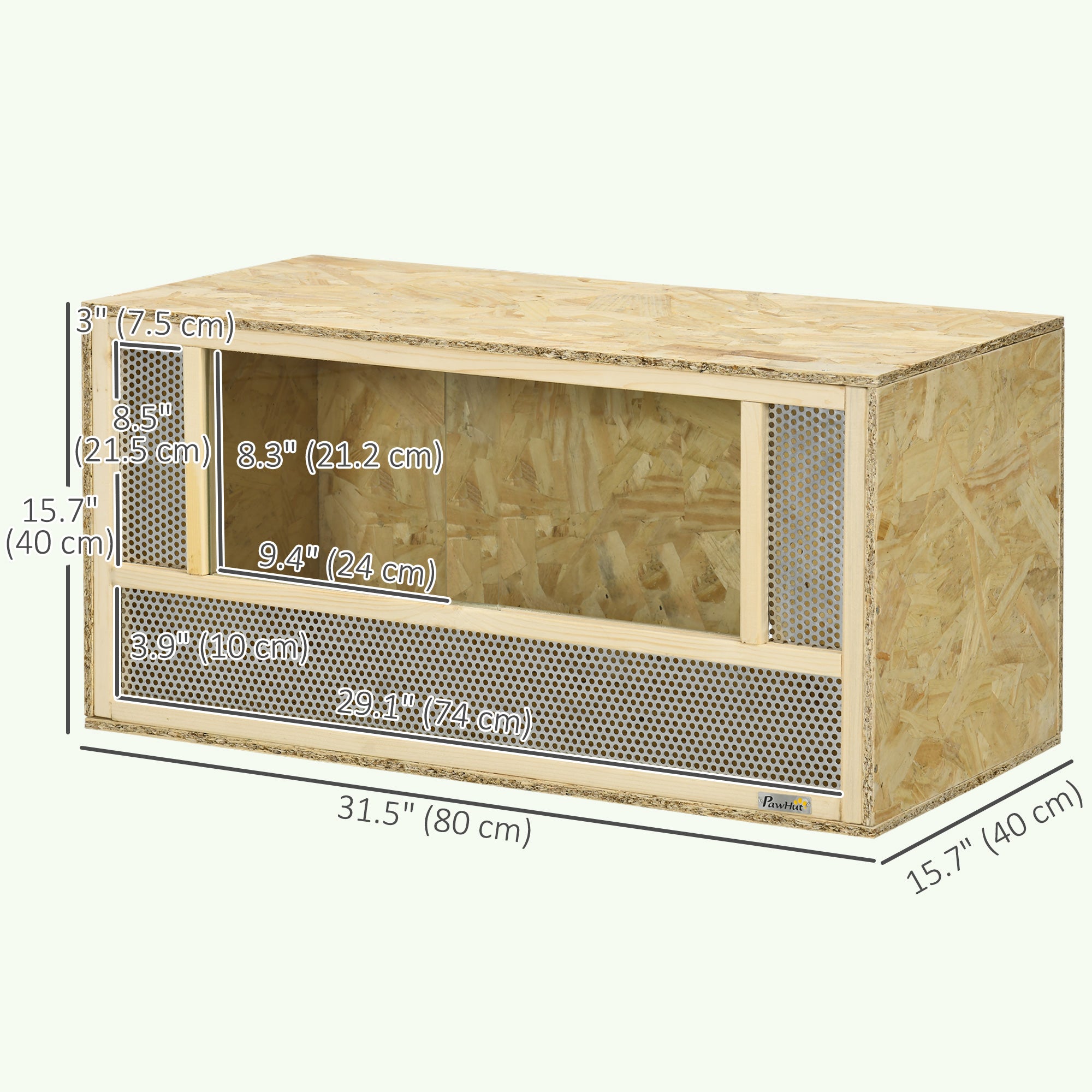 pawhut-terrarium-reptile-bois-31-5-portes-coulissantes-verre-naturel image 5