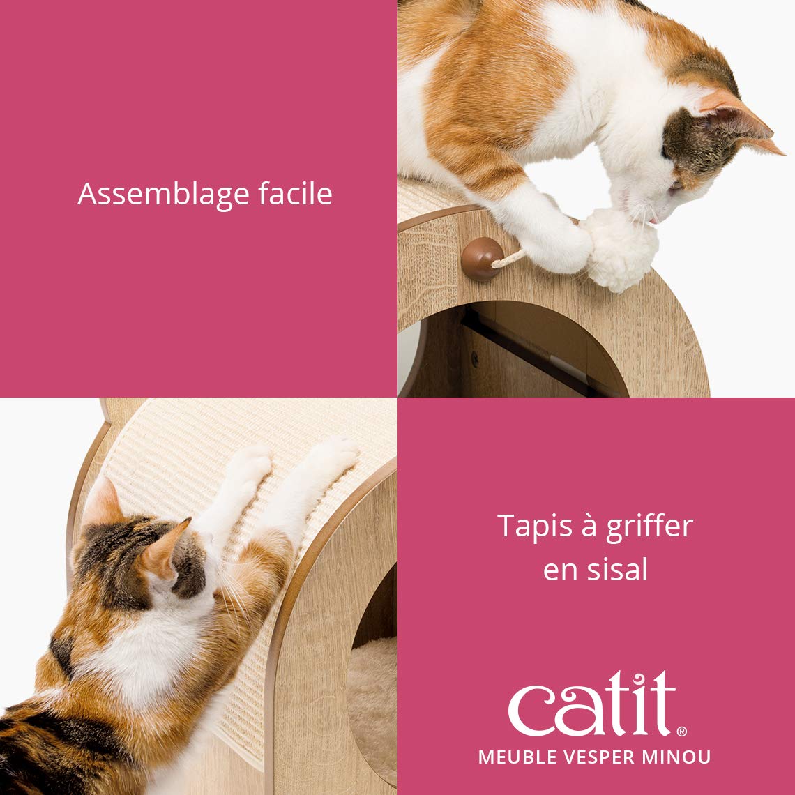 catit-vesper-minou-cachette-lit-et-griffoir-ch-ne image 3