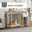 pawhut-niche-chien-d-int-rieur-blanche-double-porte-avec-tiroir-pour-chiens-moye image 7