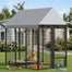 pawhut-chenil-ext-rieur-extensible-6-x-4-x-6-avec-toit-et-3-portes-verrouillable image 3