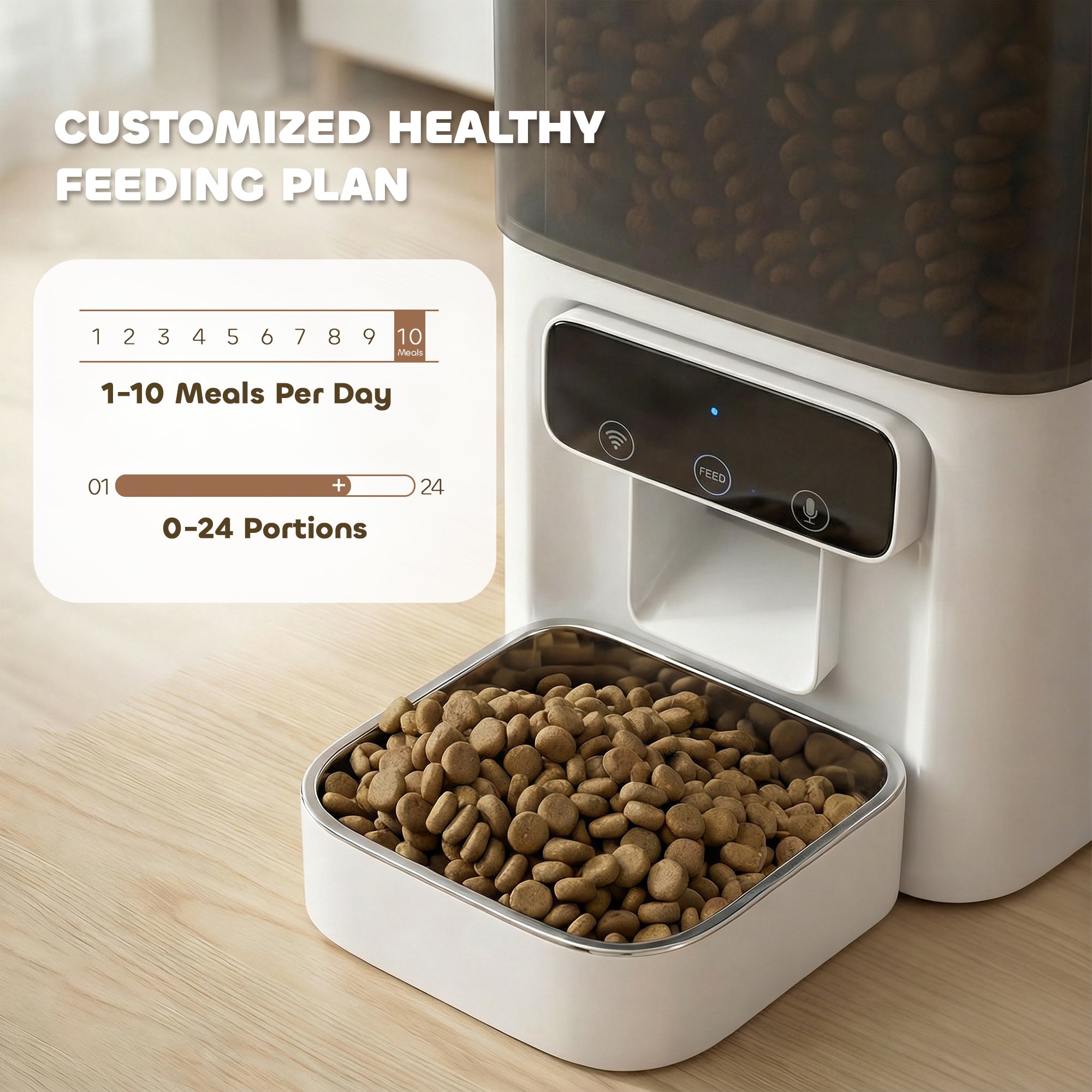 pawhut-distributeur-automatique-pour-chat-4-5-l-avec-bol-inox-et-wifi image 6