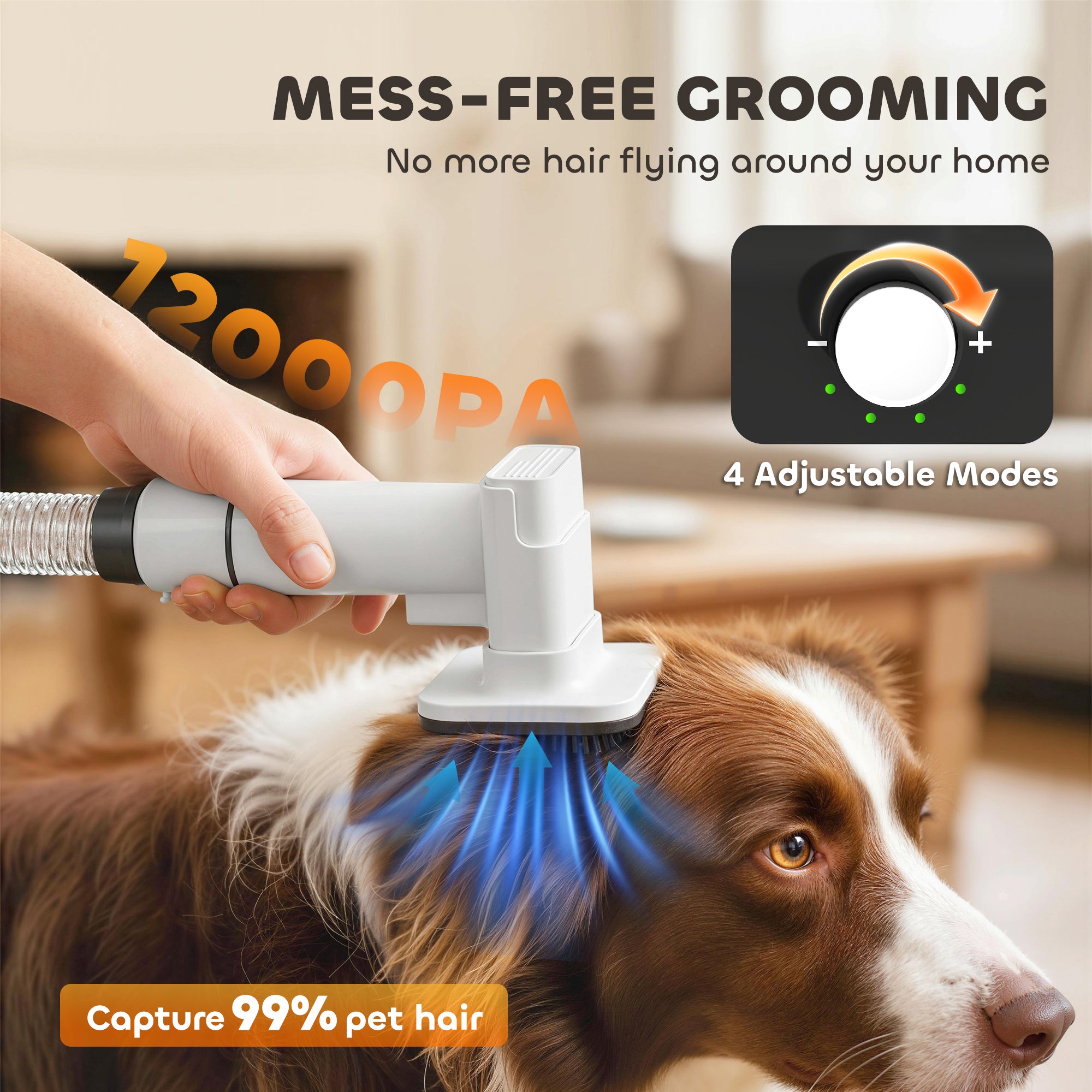 pawhut-kit-toilettage-chien-aspirateur-5-en-1-avec-s-choir-et-tondeuse-1-8l-1200 image 8