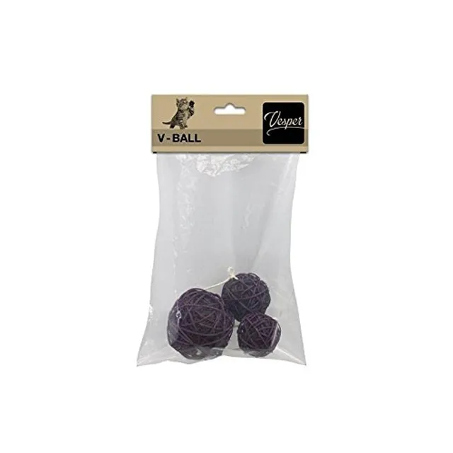 catit-vesper-rotin-set-de-3-boules-de-fil-pour-arbres-chat-brun image 1