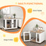 pawhut-cage-meuble-marron-pour-chiens-petits-et-moyens-avec-double-porte image 7