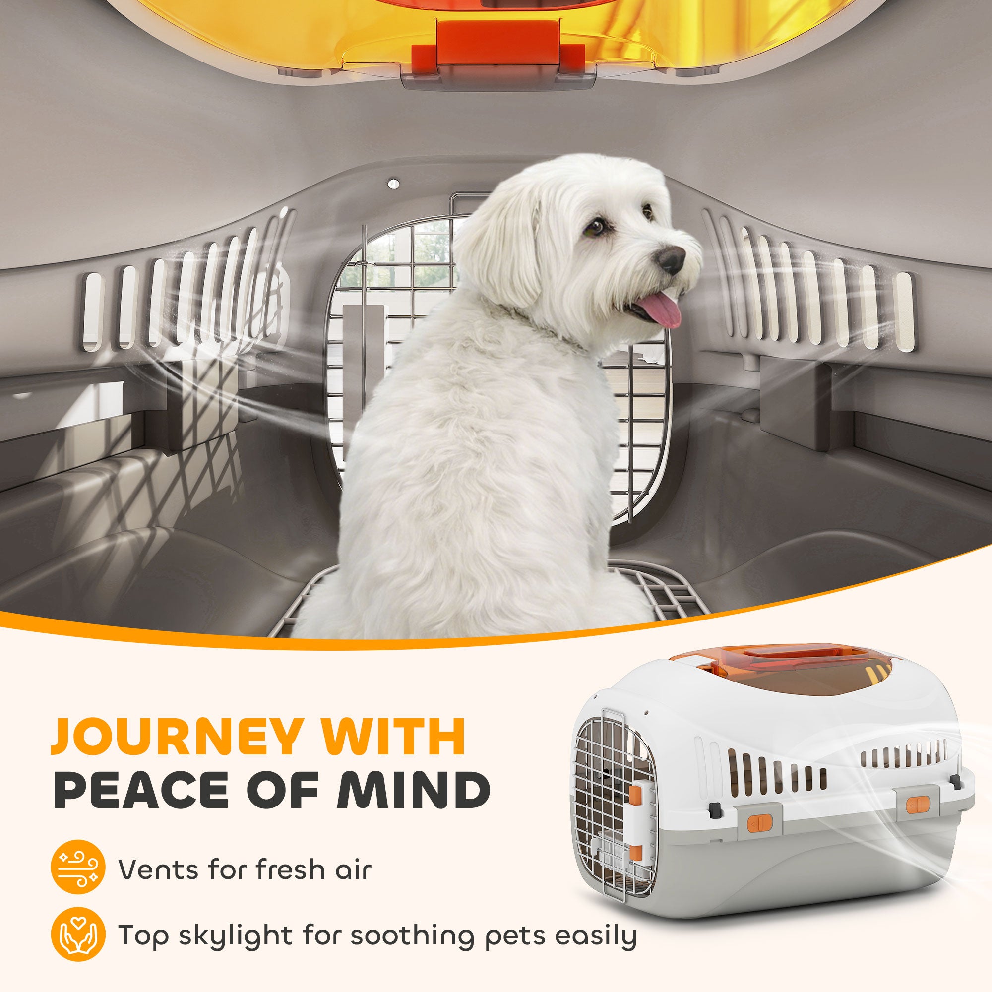 pawhut-caisse-de-transport-rigide-pour-chats-et-petits-chiens-avec-porte-acier-e image 8