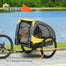 pawhut-remorque-v-lo-pour-chien-moyen-cadre-acier-jaune image 8