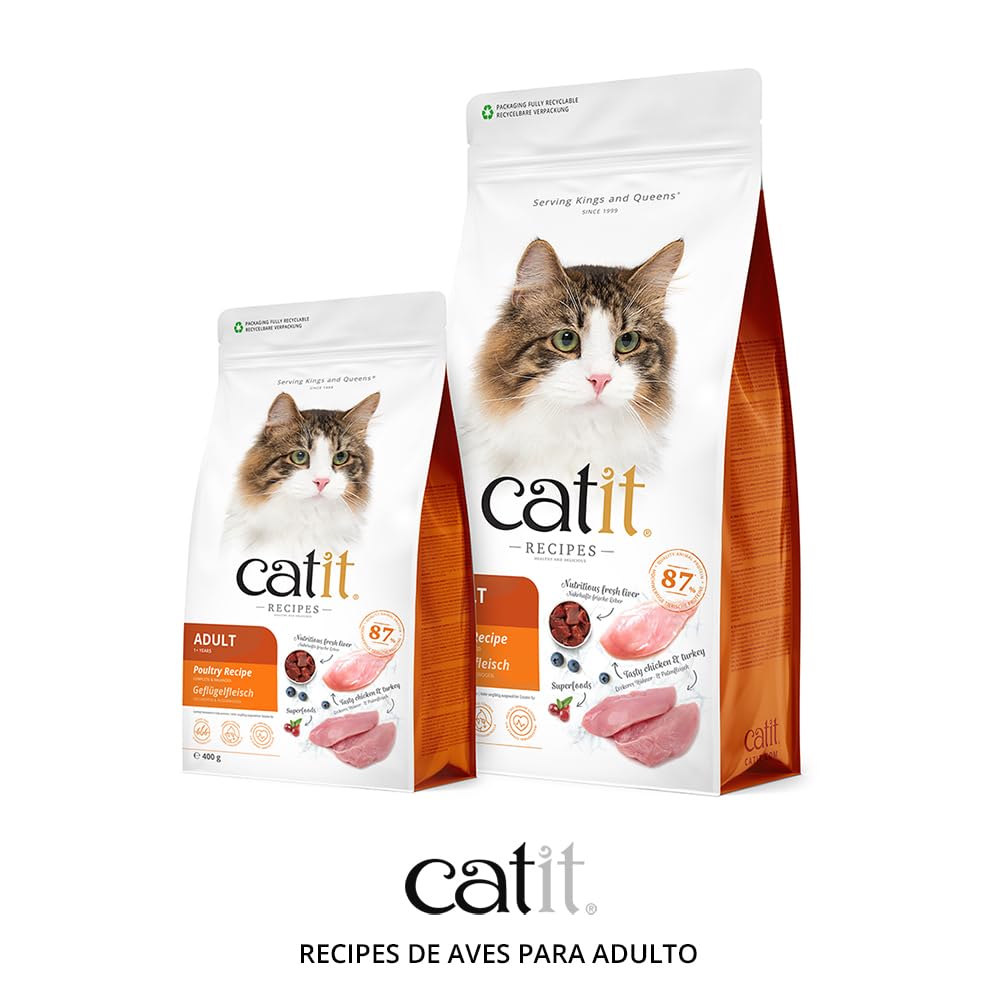 catit-recipes-adulte-oiseaux-croquettes-pour-chat-400g image 2