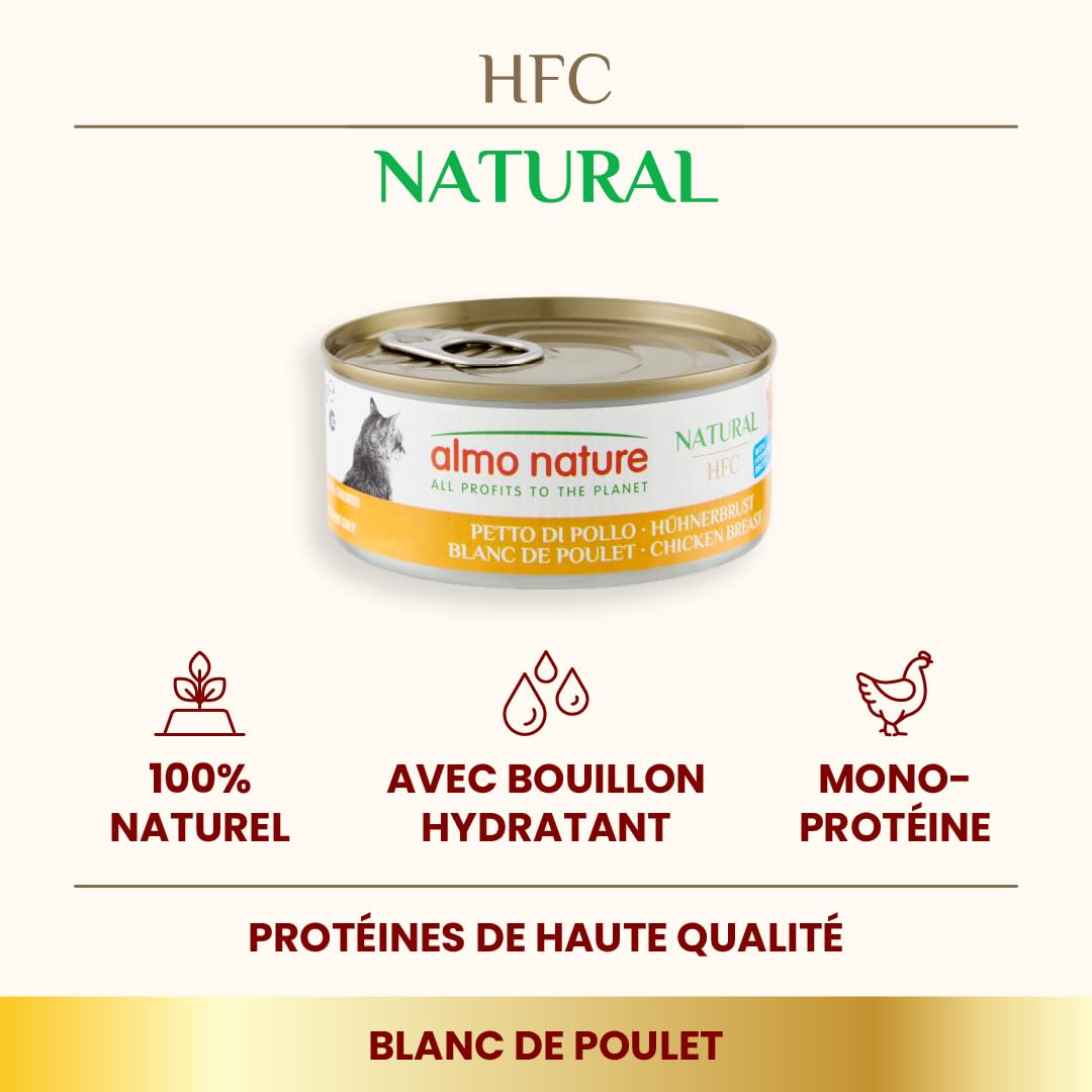 almo-nature-hfc-natural-blanc-de-poulet-nourriture-humide-chat-24-x-150-g image 2