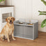 pawhut-station-d-alimentation-sur-lev-e-pour-grands-chiens-avec-rangement-gris image 4