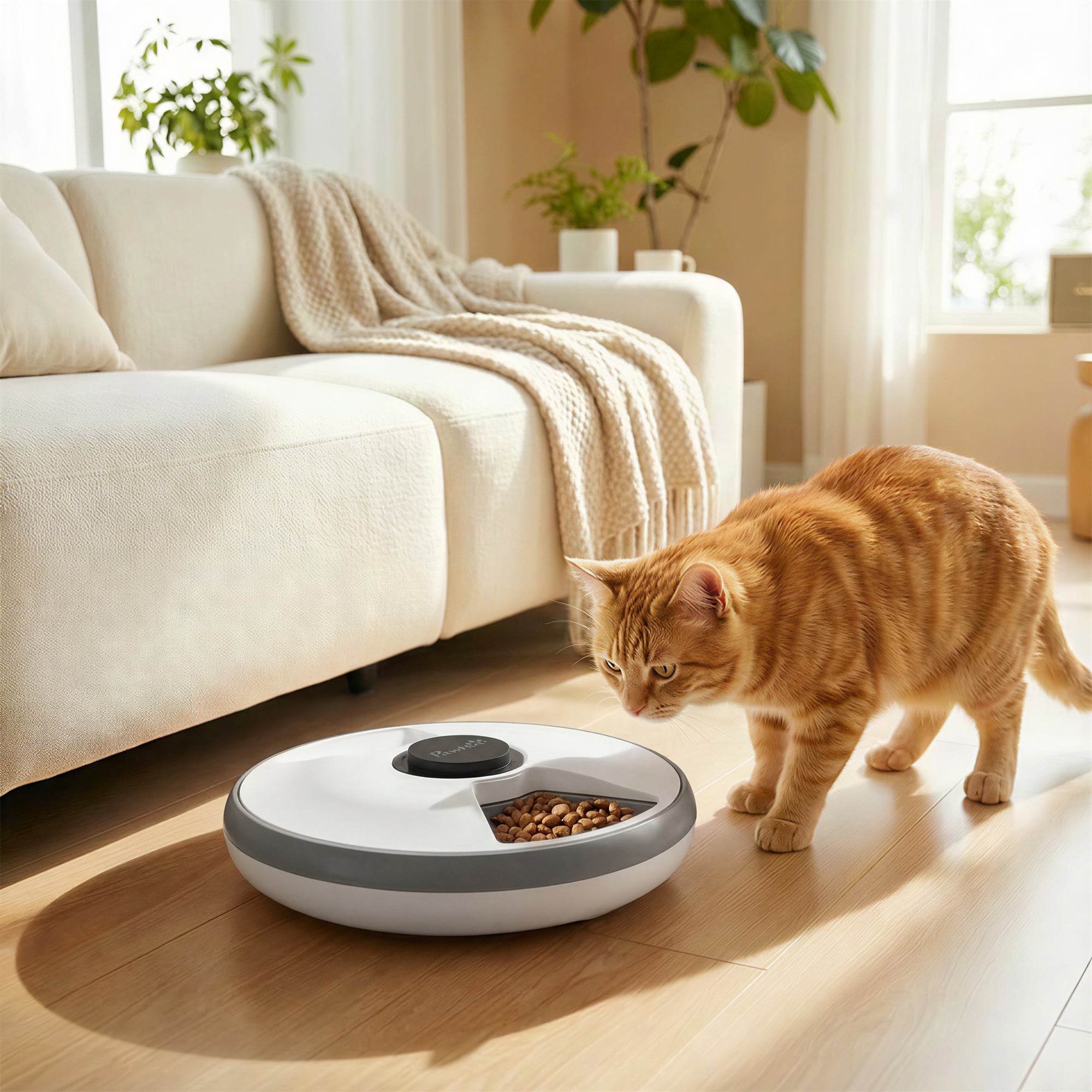 pawhut-distributeur-automatique-6-repas-pour-chat-6-x-180-ml-programmable-avec-p image 3