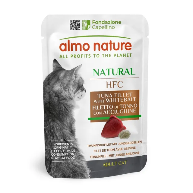almo-nature-hfc-natural-p-t-e-pour-chat-adulte-thon-et-alevins-24-x-55-g image 1