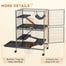 pawhut-cage-5-tages-127-cm-pour-petits-animaux-avec-hamac-et-6-portes-gris-fonc image 8