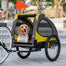 pawhut-remorque-v-lo-pour-chien-moyen-cadre-acier-jaune image 3