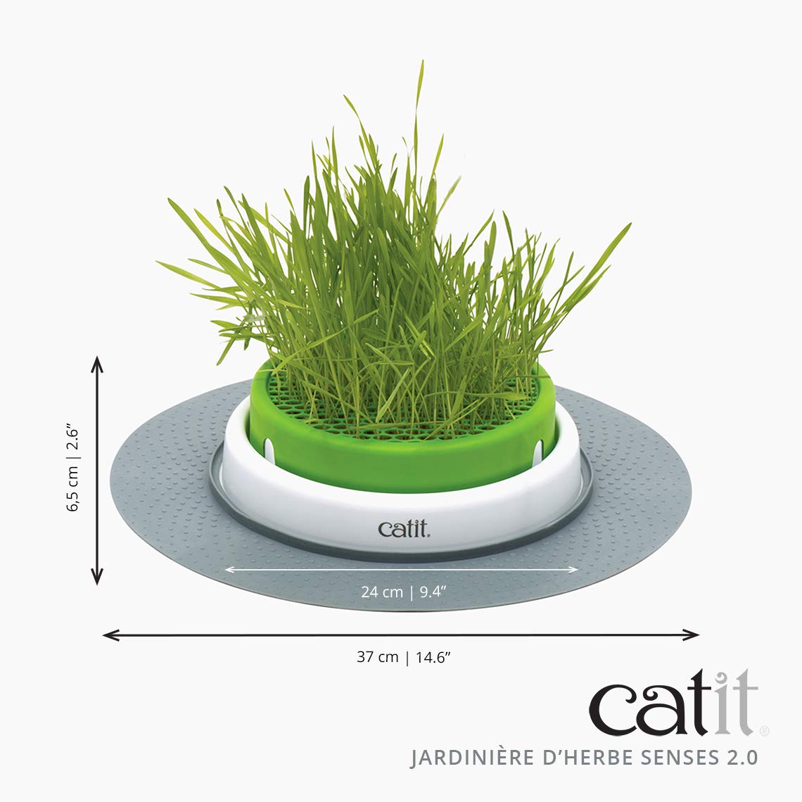 catit-senses-2-0-jardin-d-herbe-chat-avec-pot-profond-et-base-stable image 2