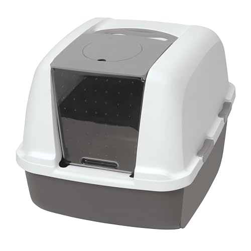 catit-maison-de-toilette-jumbo-bac-a-litiere-couvert-avec-filtre-a-charbon image 7