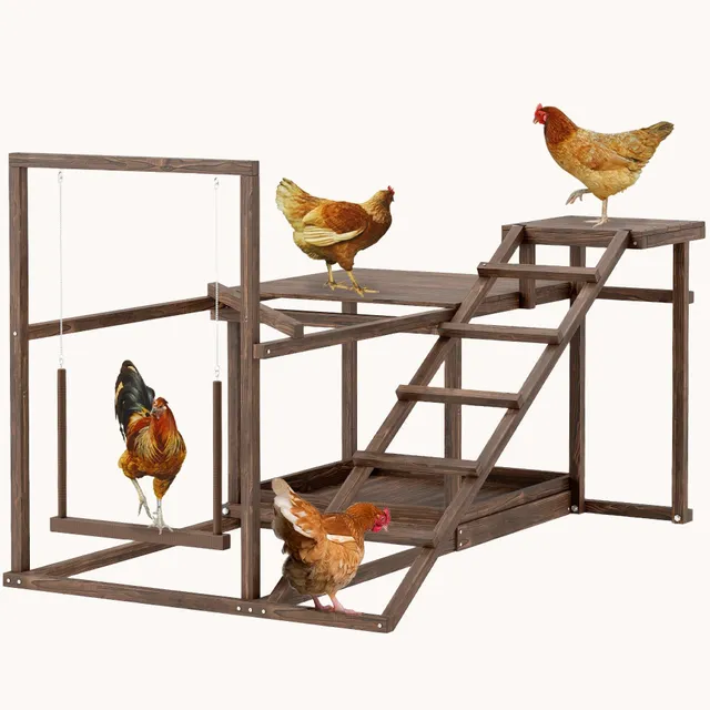 pawhut-parc-d-activit-s-en-bois-pour-poules-avec-perchoir-balan-oire-chelle-caf image 1