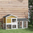 pawhut-clapier-lapins-en-bois-58-pouces-avec-enclos-plateau-amovible-et-portes-v image 3