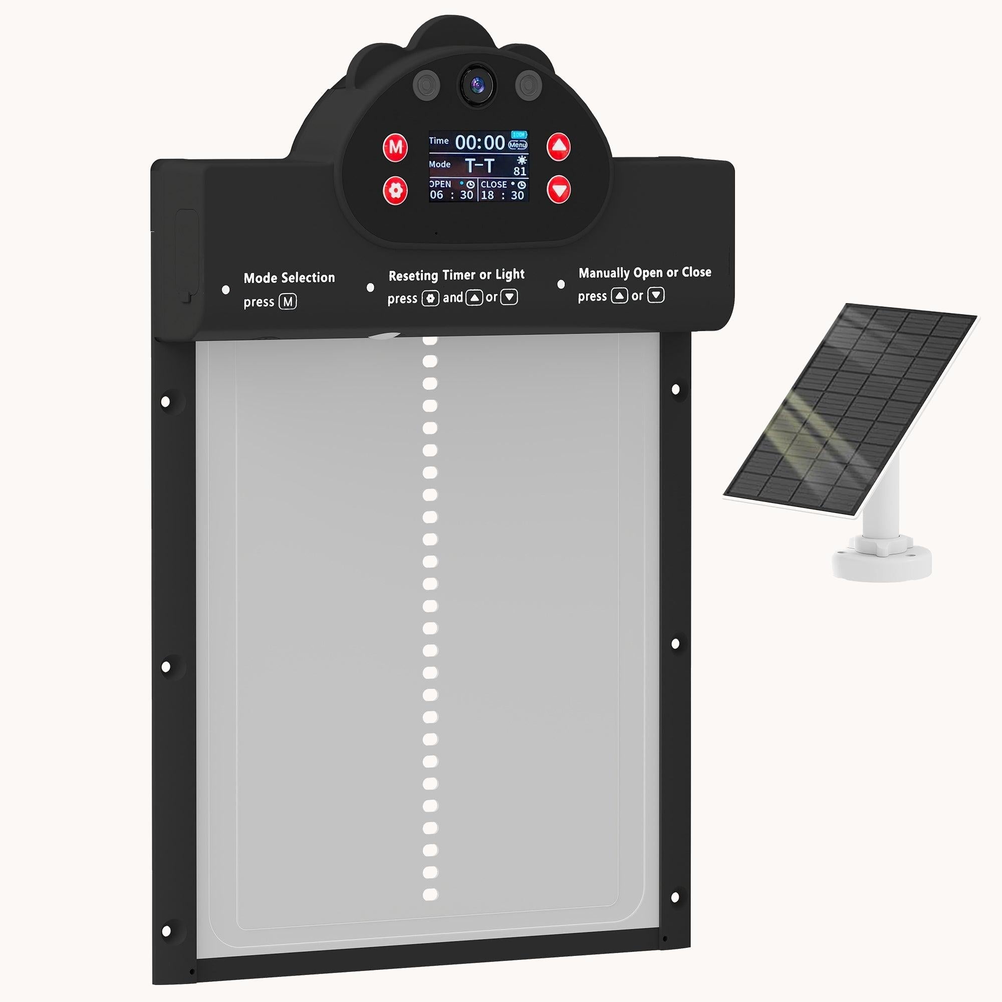 pawhut-porte-automatique-poulailler-avec-cam-ra-2k-wifi-et-solaire-5200mah image 2