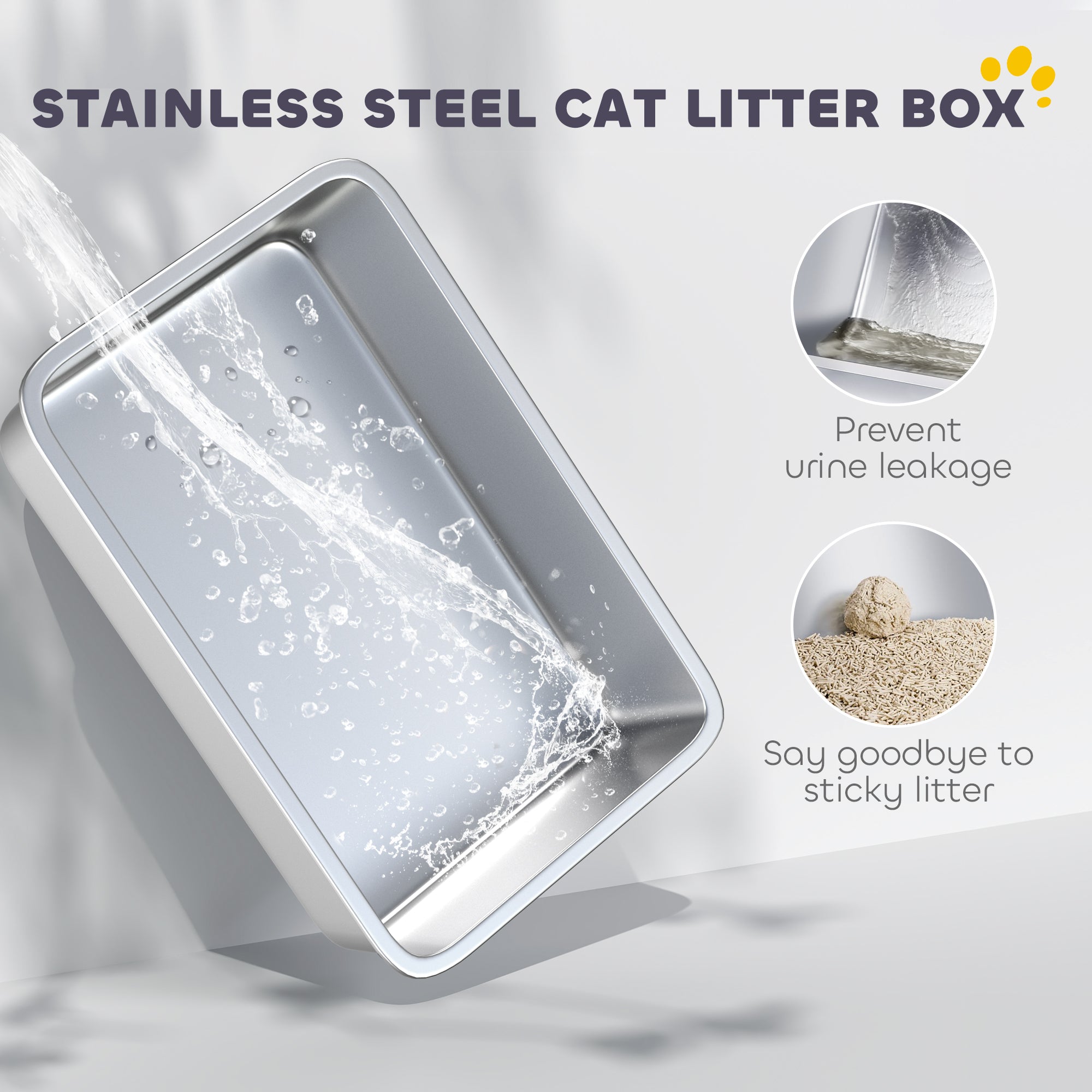 pawhut-bac-liti-re-chat-xxl-ferm-inox-avec-couvercle-gris-fonc image 8