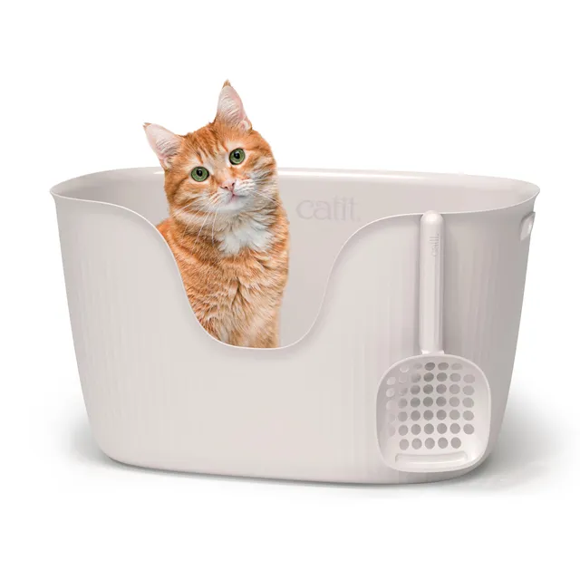 catit-bac-liti-re-bords-hauts-avec-pelle-plastique-recycl image 1