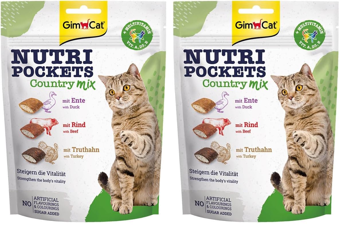 gimcat-nutri-pockets-country-mix-150-g-snack-croustillant-canard-b-uf-dinde image 7