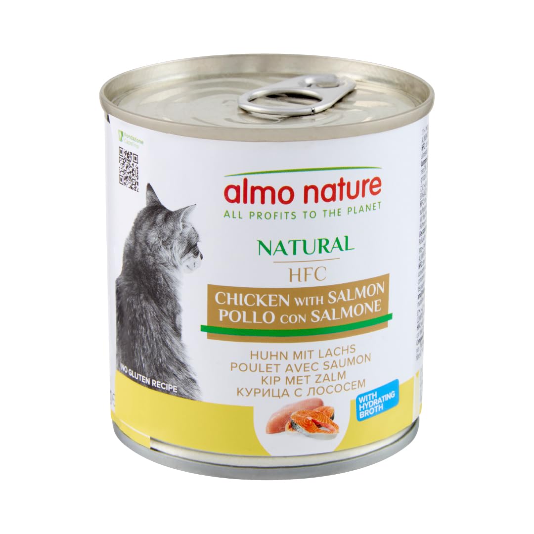 almo-nature-hfc-natural-poulet-et-saumon-nourriture-humide-chat-12-x-280-g image 1
