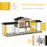 pawhut-clapier-lapins-en-bois-230-cm-double-enclos-blanc image 7
