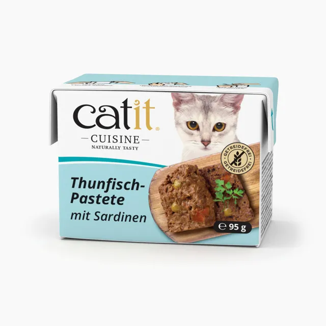 catit-cuisine-p-t-e-pour-chats-thon-et-sardines-sans-c-r-ales-95-g image 1