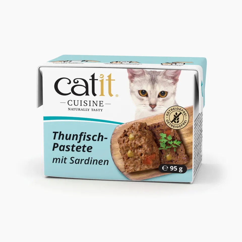 catit-cuisine-p-t-e-pour-chats-thon-et-sardines-sans-c-r-ales-95-g image 1