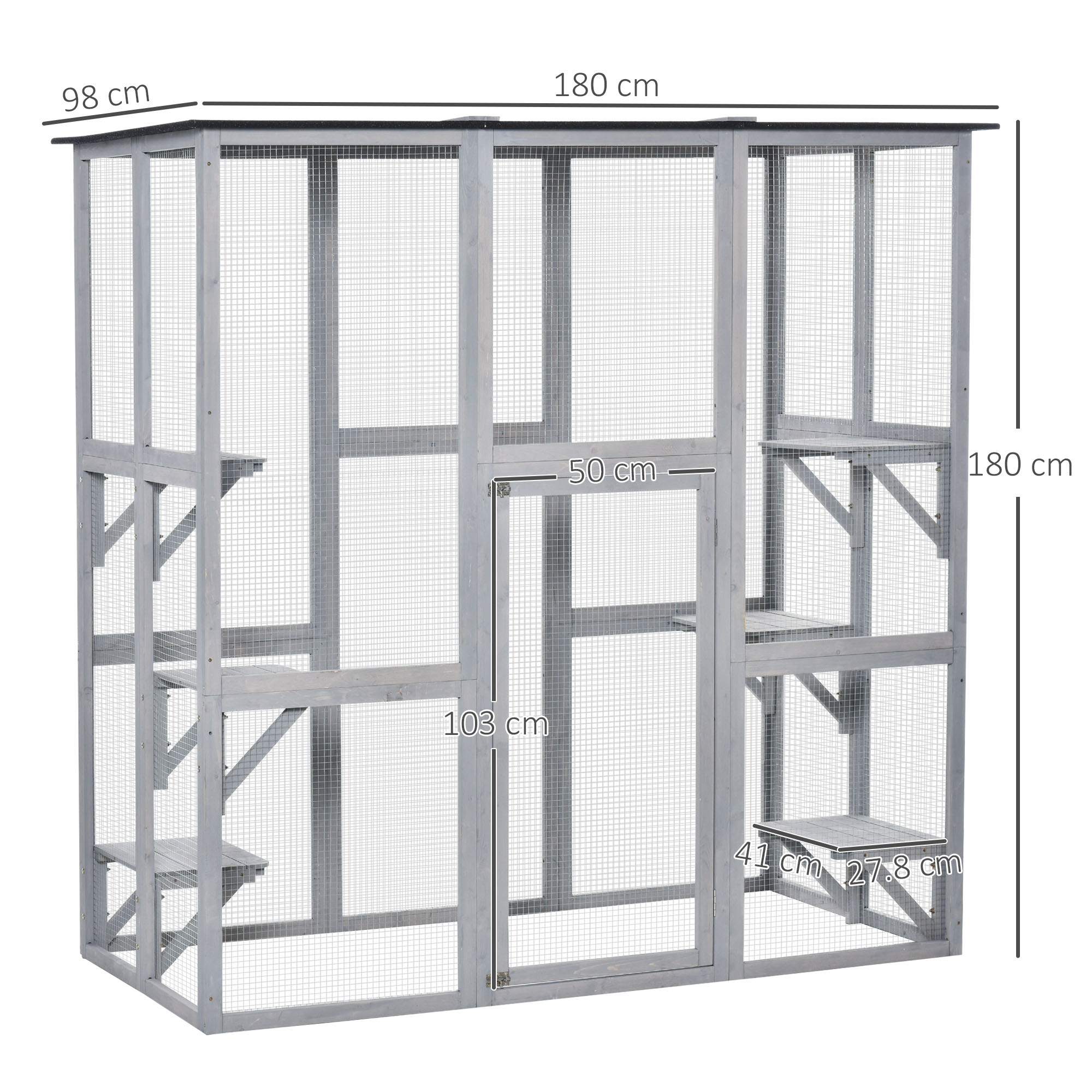 pawhut-enclos-ext-rieur-catio-multi-chats-180-x-98-x-180-cm image 5