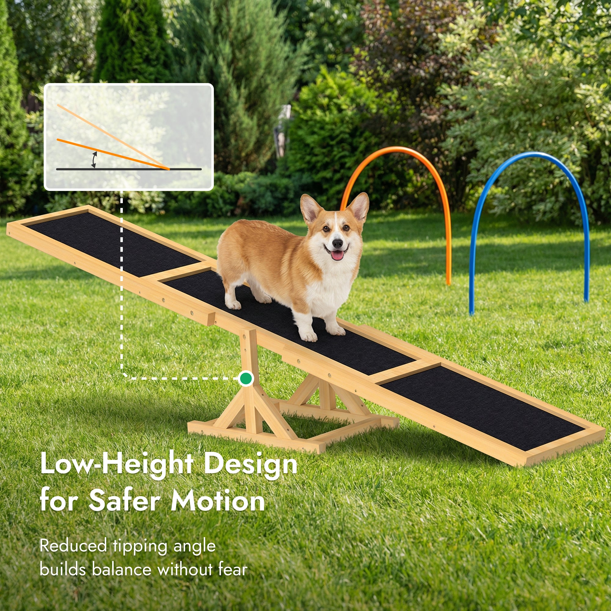 pawhut-pupstacle-bascule-agility-chien-71-en-bois-antid-rapante-jaune image 7