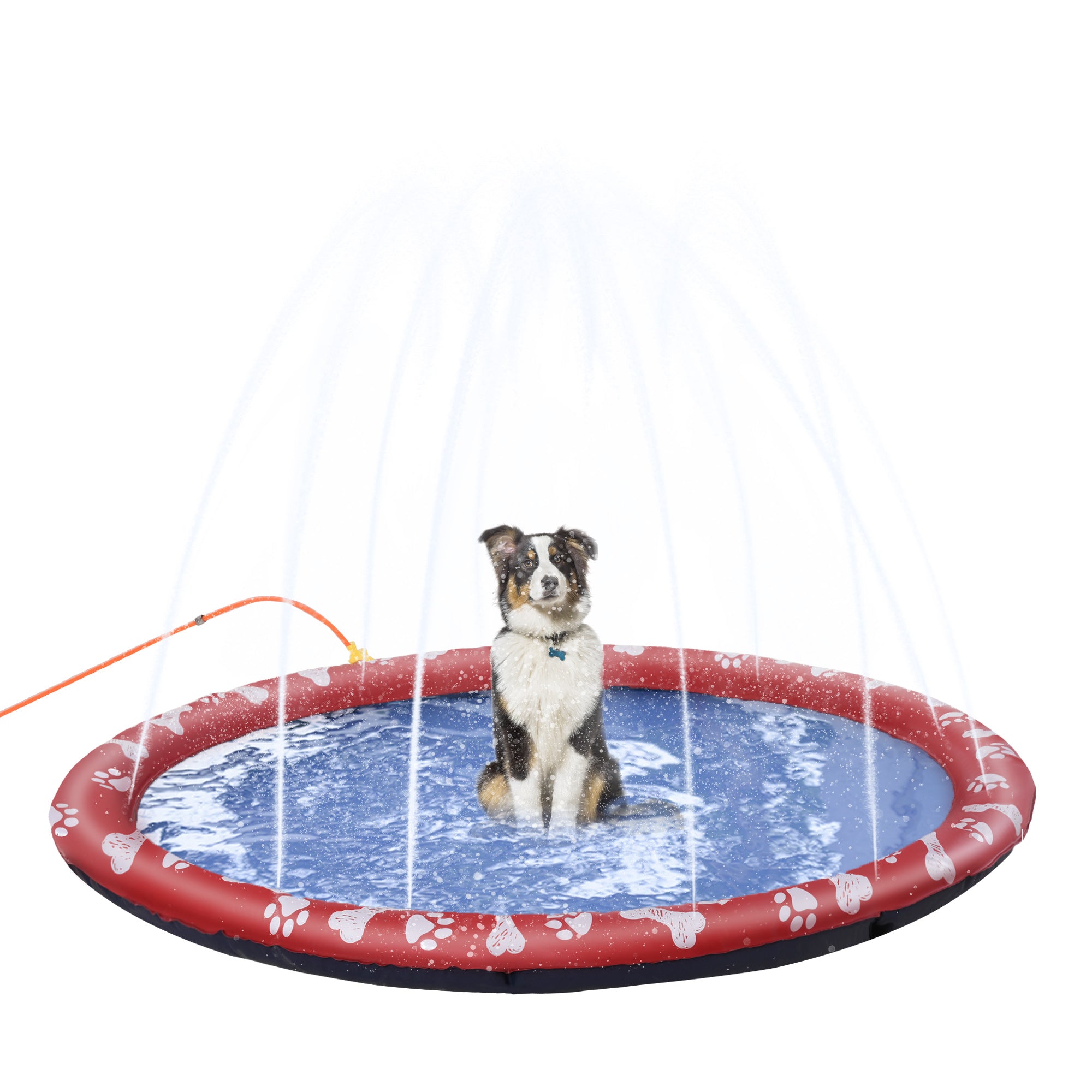pawhut-tapis-splash-pad-pour-chien-170-cm-avec-sprinkler-antid-rapant-bleu-c-rul image 2