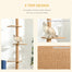 pawhut-arbre-chat-du-sol-au-plafond-avec-griffoirs-sisal-marron image 8