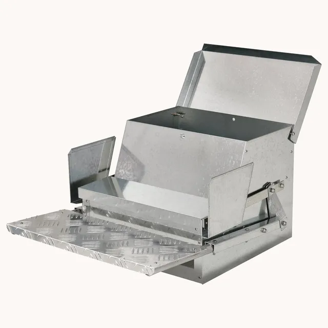 pawhut-mangeoire-automatique-poules-30-lbs-13-6-kg-galvanis-e-anti-pluie image 1