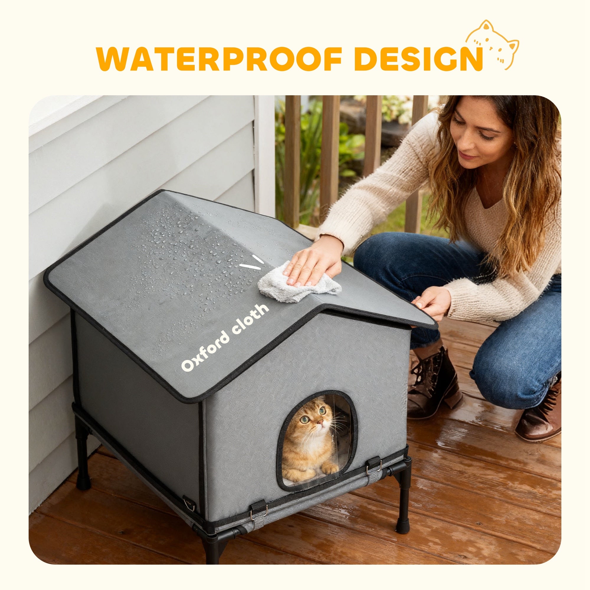 pawhut-maison-d-ext-rieur-sur-lev-e-pour-chat-avec-lit-amovible-gris image 8