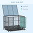 pawhut-cage-chien-robuste-43-roulettes-verrouillables-double-porte-gris image 8