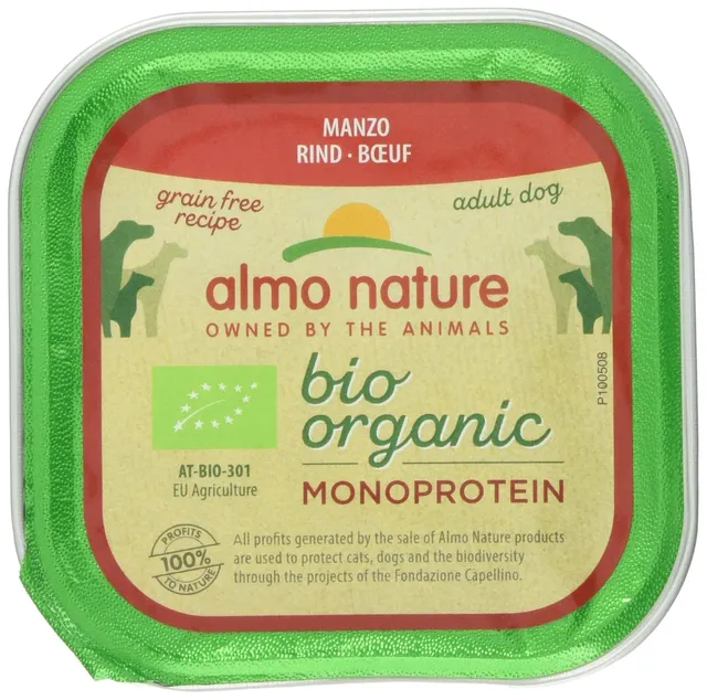 almo-nature-bio-organic-grain-free-p-t-e-bio-pour-chien-au-b-uf-11-x-150-g image 1