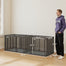 pawhut-cage-chien-m-tal-robuste-83-avec-s-parateur-et-tapis-imperm-able-noir image 4
