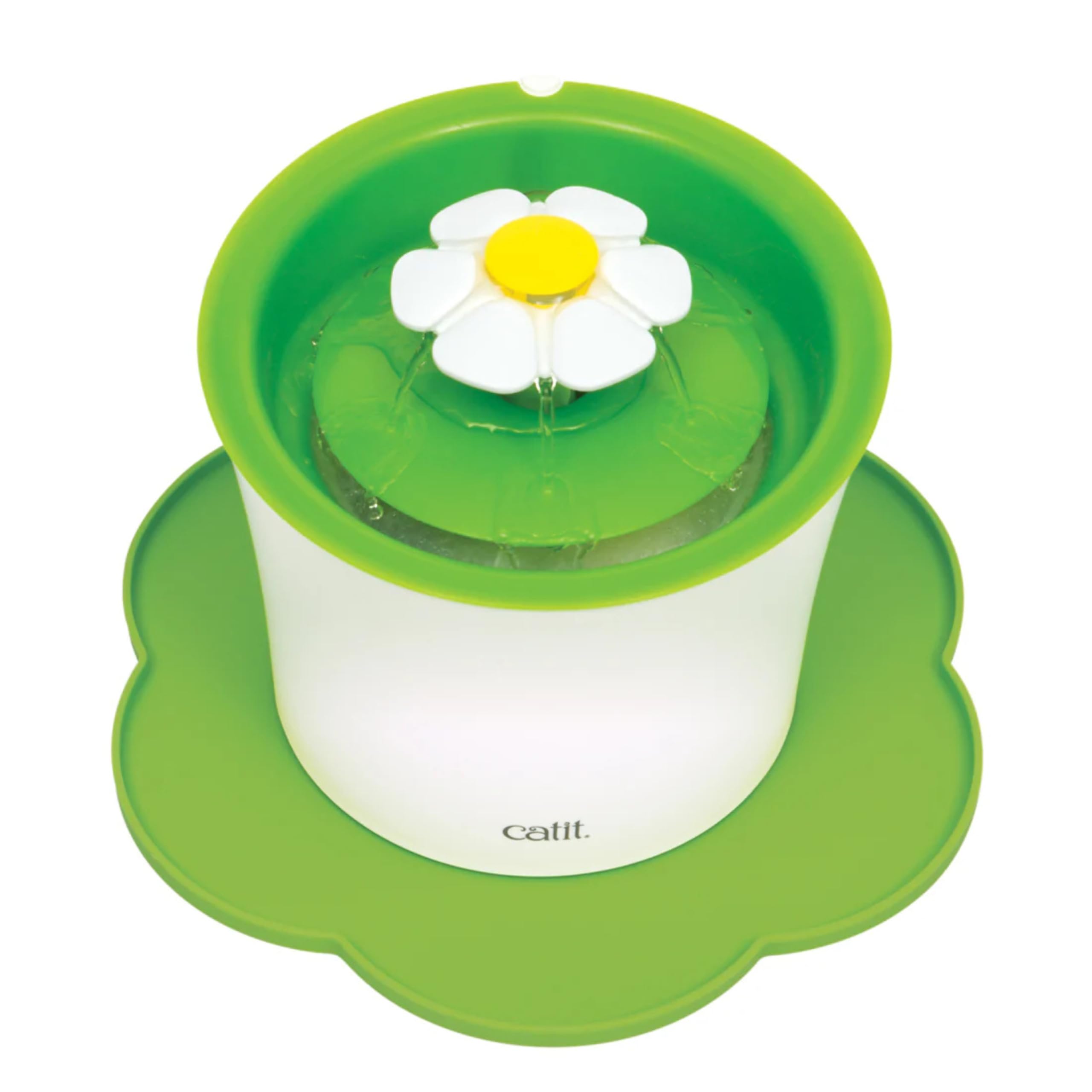catit-flower-placemat-medium-tapis-en-silicone-vert-pour-gamelles-et-fontaines image 1