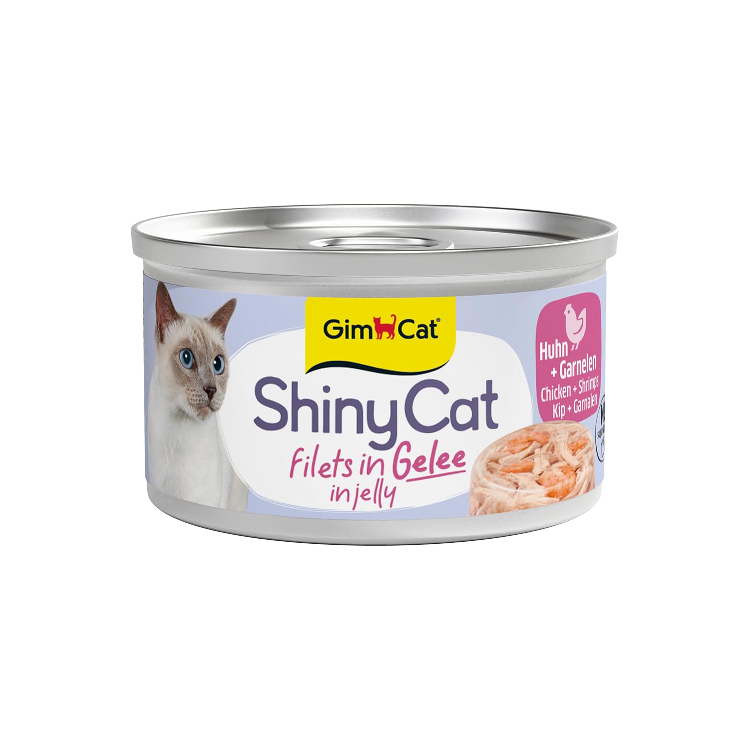 gimcat-shinycat-filet-poulet-aux-crevettes-nourriture-humide-48-x-70g image 1