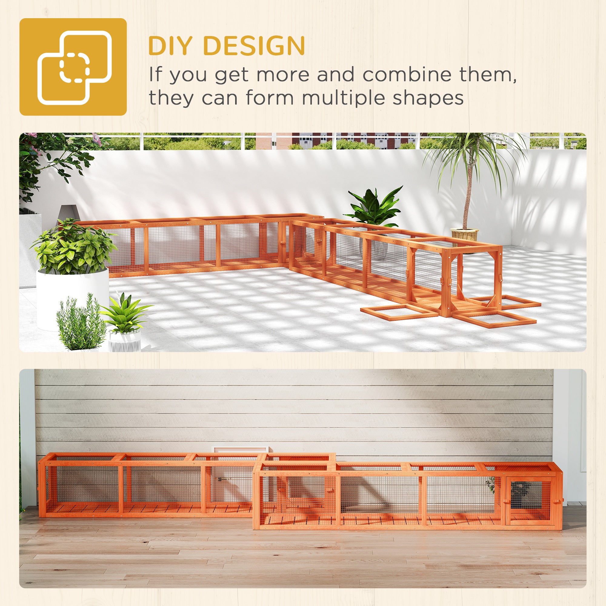 pawhut-tunnel-labyrinthe-ext-rieur-pour-chat-200-cm-avec-4-portes-orange image 7