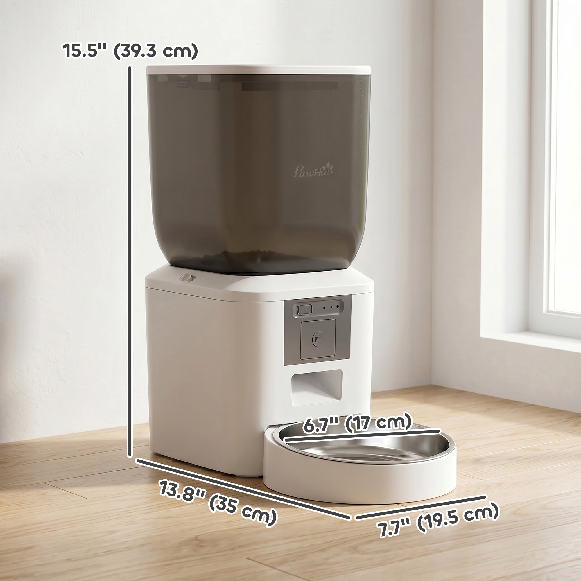 pawhut-distributeur-croquettes-automatique-8l-avec-cam-ra-vision-nocturne-wifi image 5
