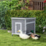 pawhut-clapier-lapin-canard-en-bois-toit-ouvrant-ext-rieur-gris image 2