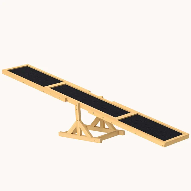 pawhut-pupstacle-bascule-agility-chien-71-en-bois-antid-rapante-jaune image 1